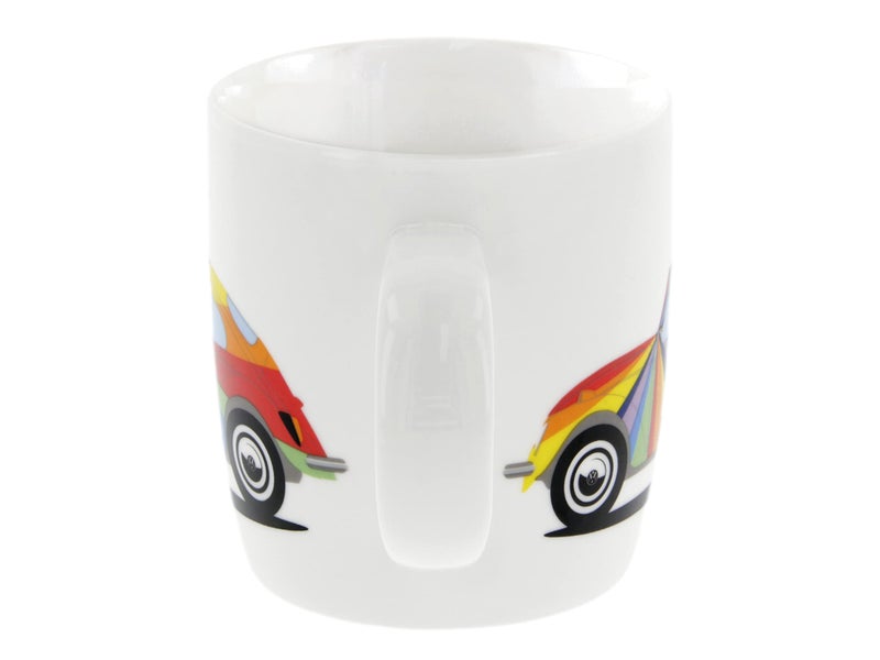 BRISA VW Collection - Volkswagen Large Ceramic Coffee-Tea-Cappuccino Mug Cup in Beetle Bug Design (370 ml/12.5 fl oz/Stripes/Multicolor) - Image 4